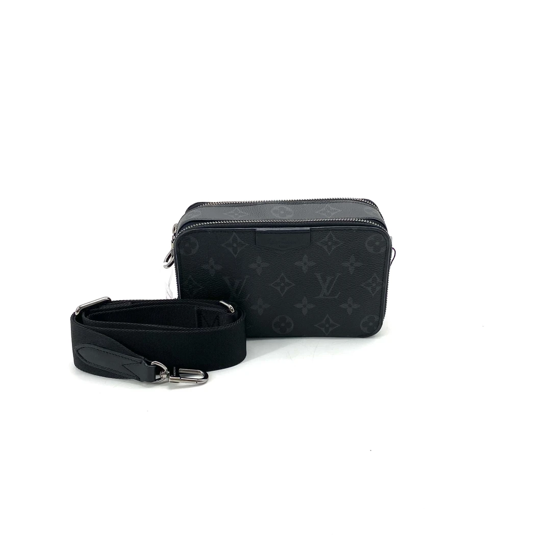 95新 LouisVuitton/路易威登 98新黑老花ALPHA斜挎包 尺寸18/11