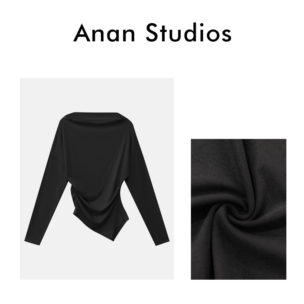 [no退no换]【美人为馅】新款褶皱显瘦露肩上衣❤6668