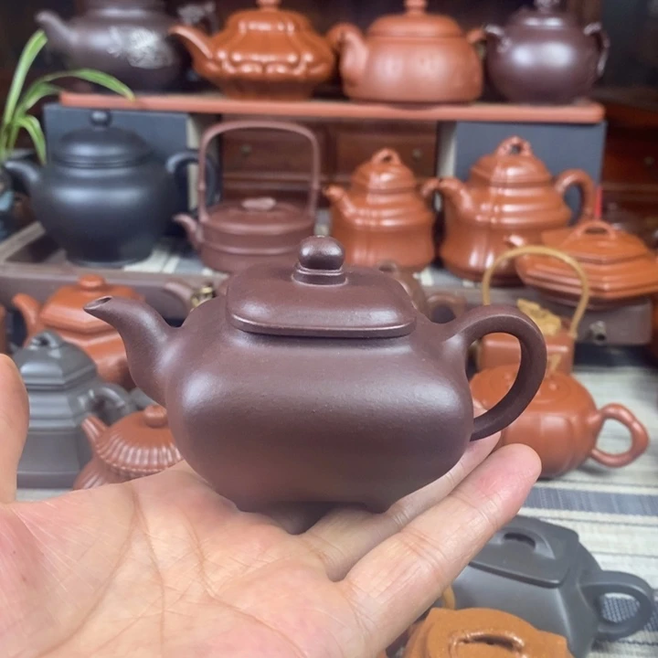 茶壶紫砂全手工传炉130-260cc原矿老紫泥特价