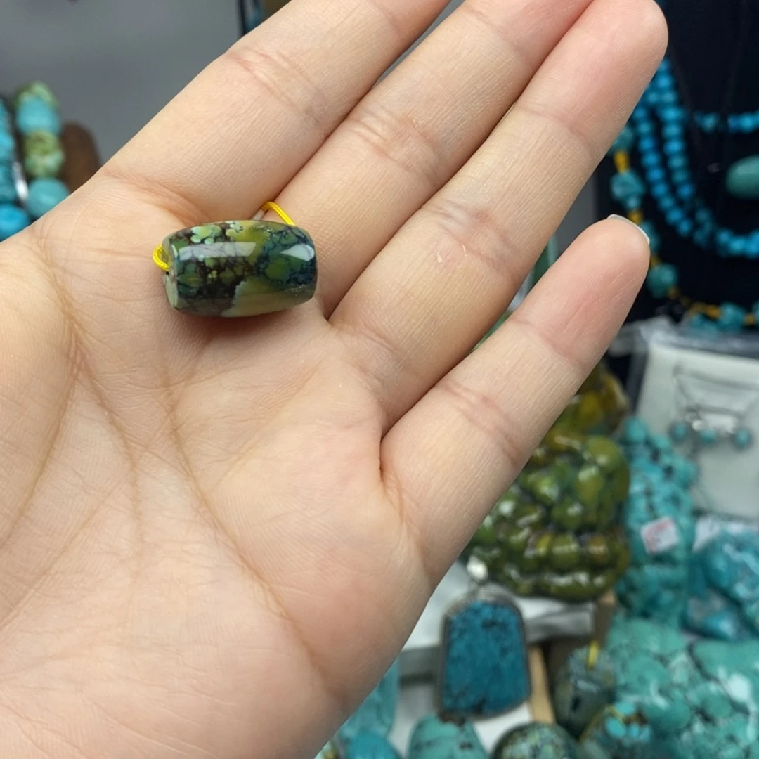 高瓷精品三彩桶珠w336
