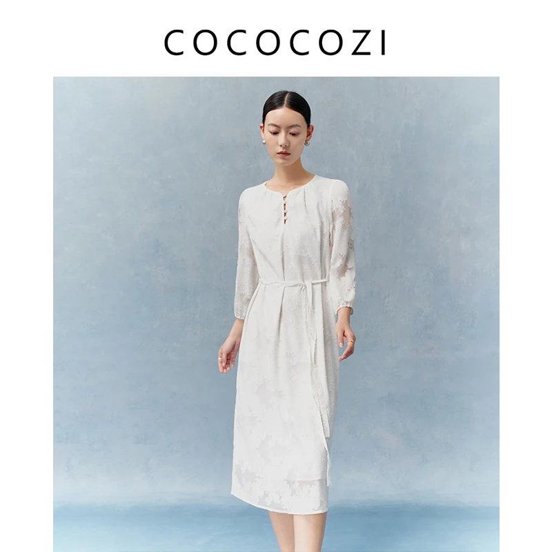 【专场】春夏女士桑蚕丝重工剪花时尚气质真丝连衣裙232CO063