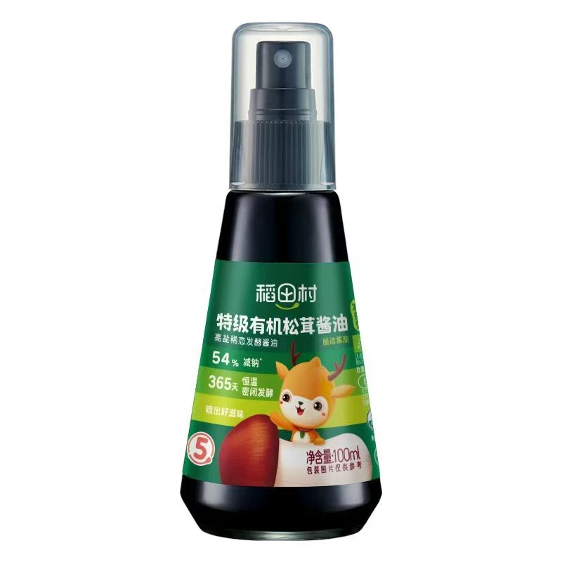稻田村特级有机核桃酱油松茸酱油调味料喷头设计