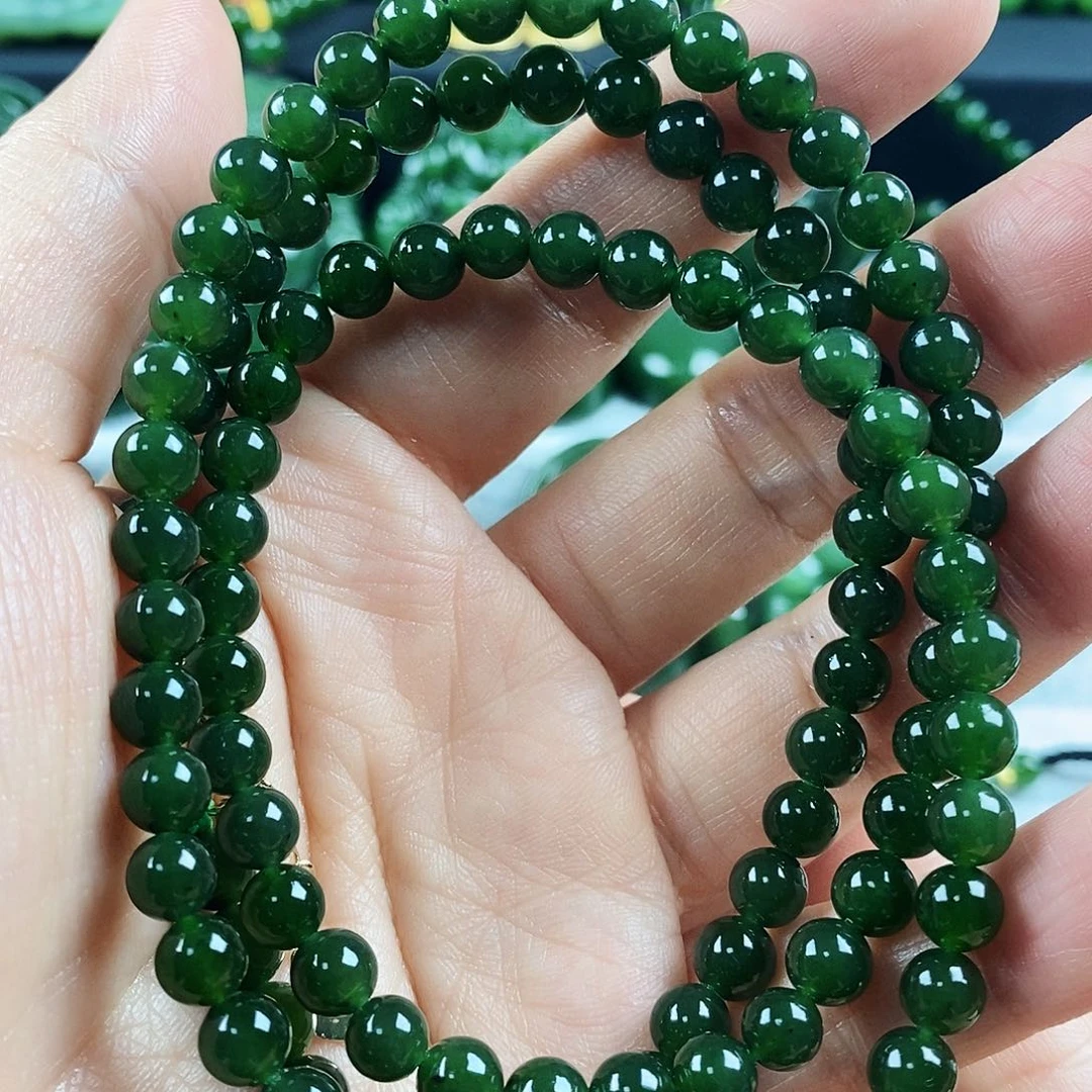 和田玉（碧玉）未镶嵌颈饰6mm