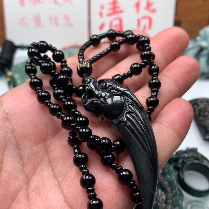 翡翠颈饰未镶嵌保真天然a货翡翠