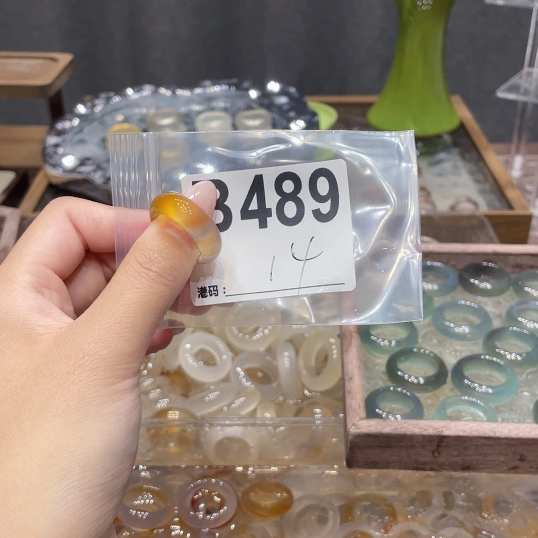 玛瑙/玉髓未镶嵌戒指489