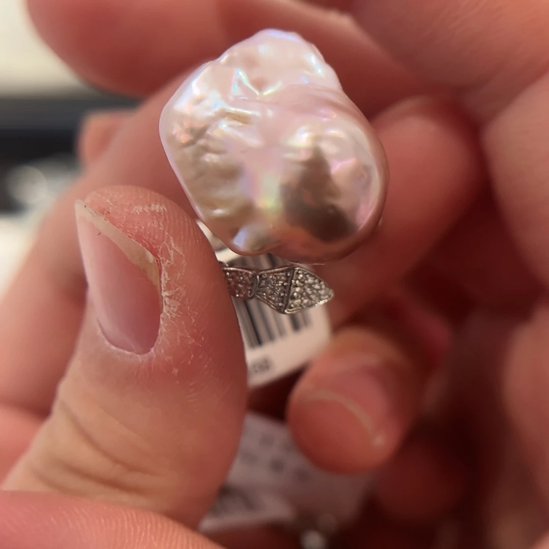 淡水珍珠戒指合金