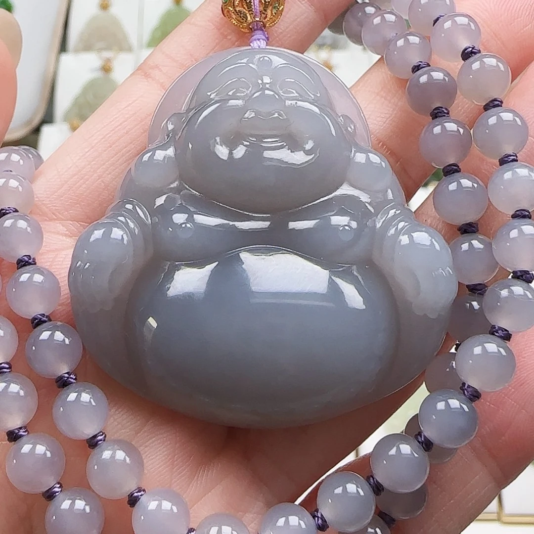 和田玉18K金镶嵌颈饰