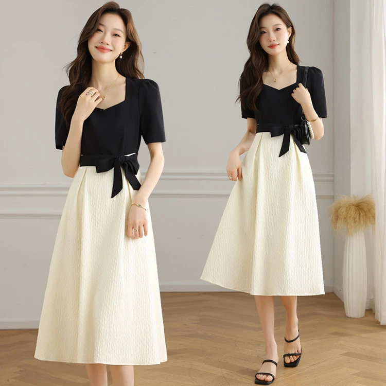 套头连衣裙子性感风时尚气质收腰中长款夏季设计感小个子显瘦