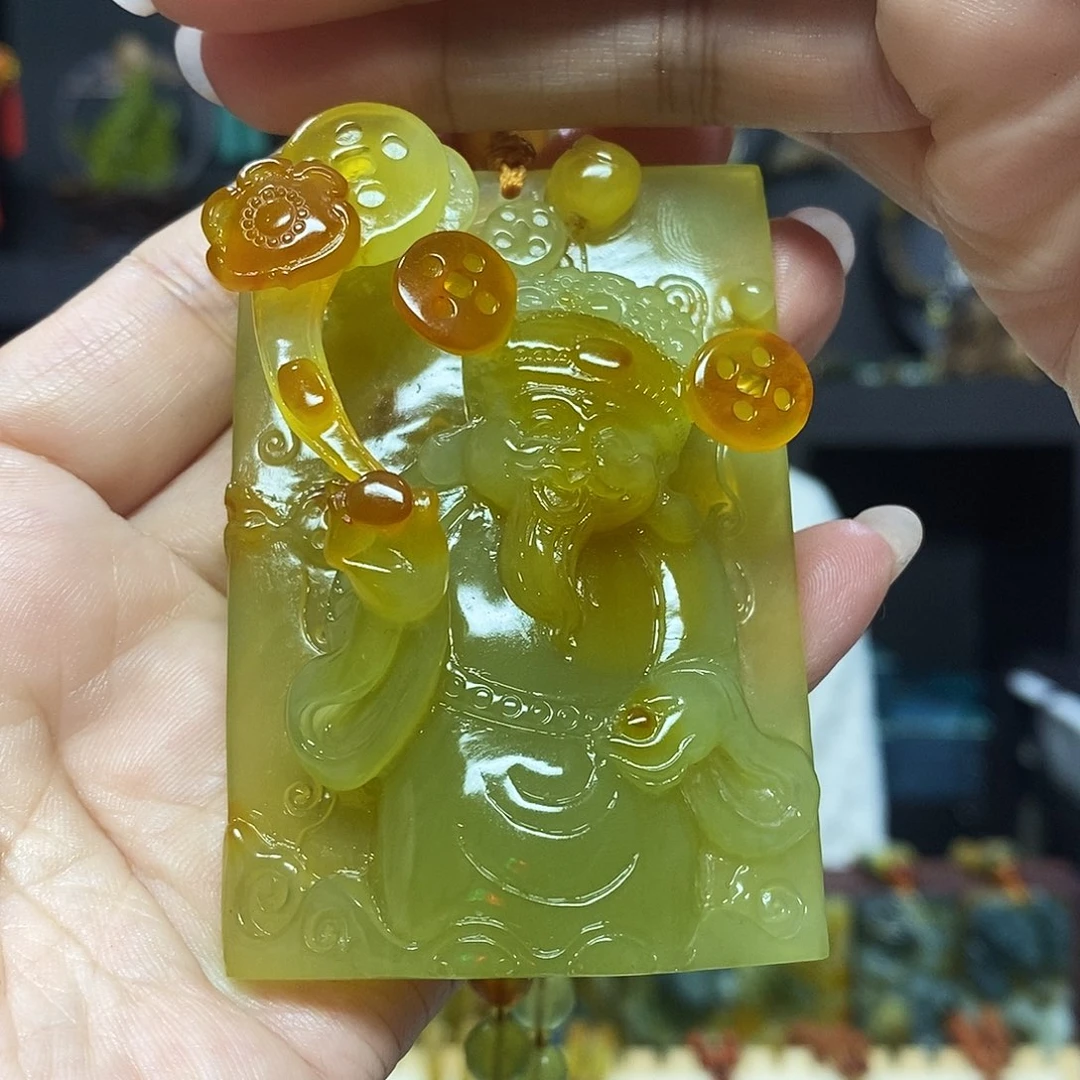 未镶嵌岫玉挂件吊坠项链