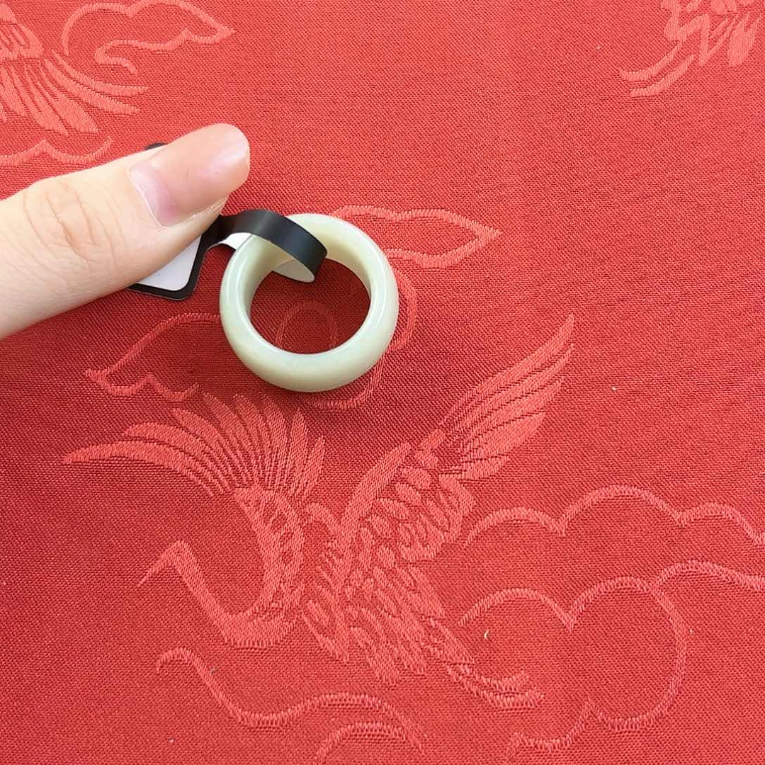 梦***！和田玉未镶嵌戒指18.5