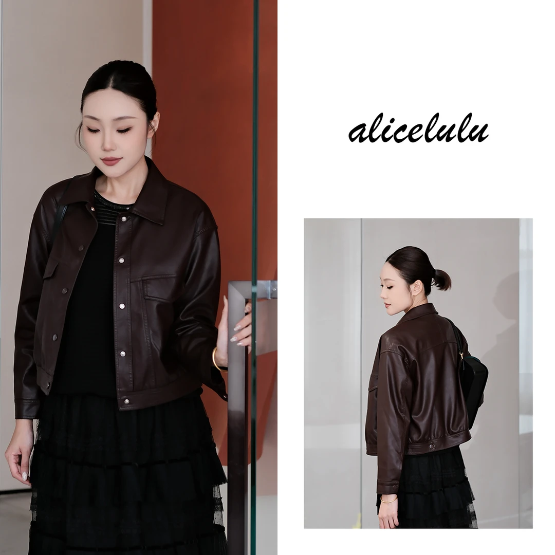 6 alicelulu“复古画报”短外套飒美翻领优雅复古S2142022Tr