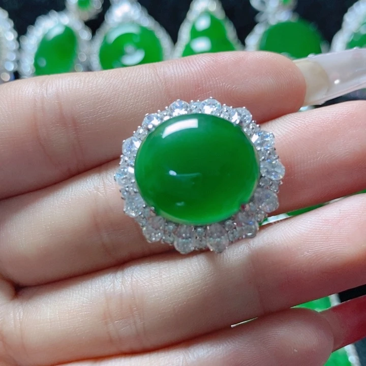 翡翠颈饰18K金镶嵌18159158。