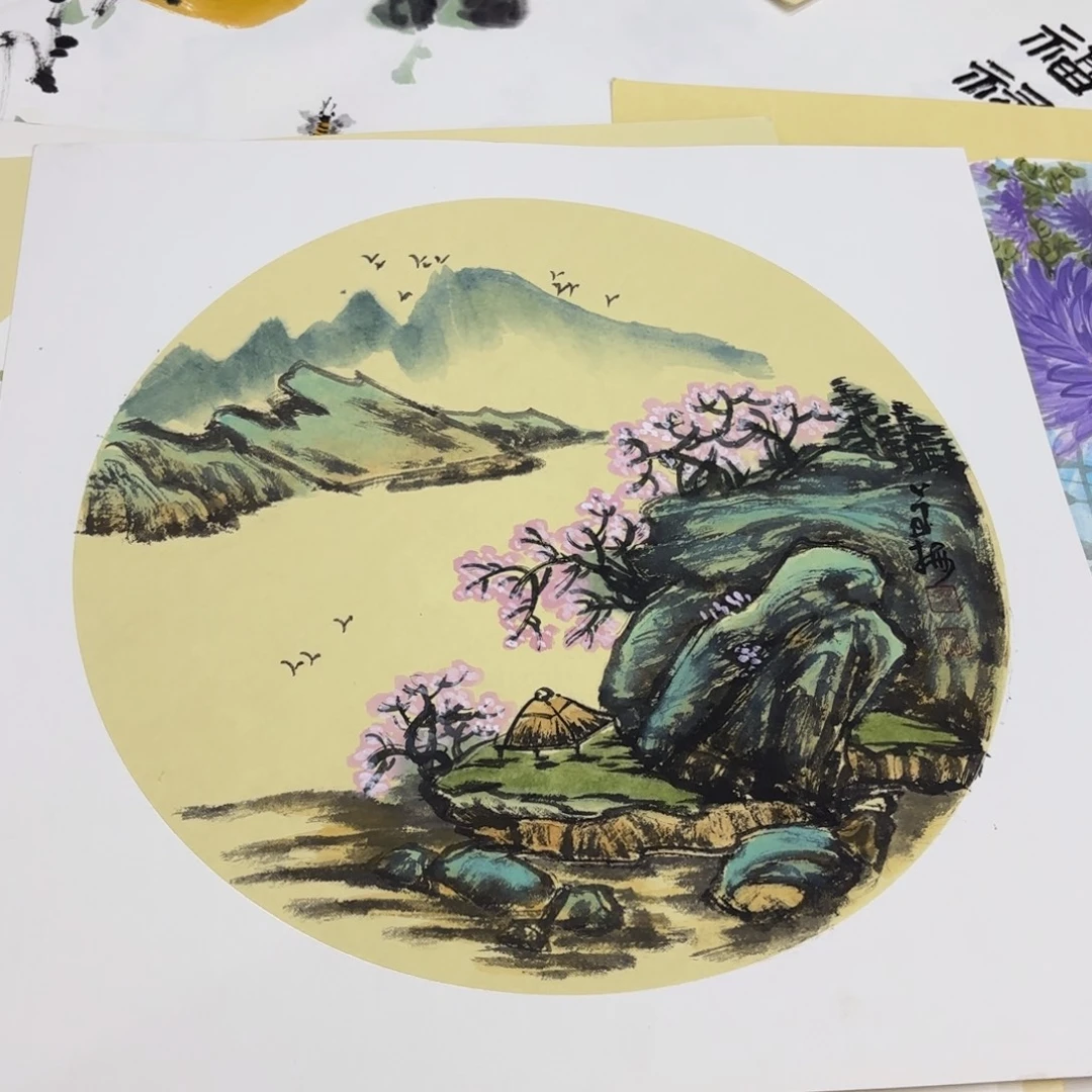国画50-50斗方卡纸童