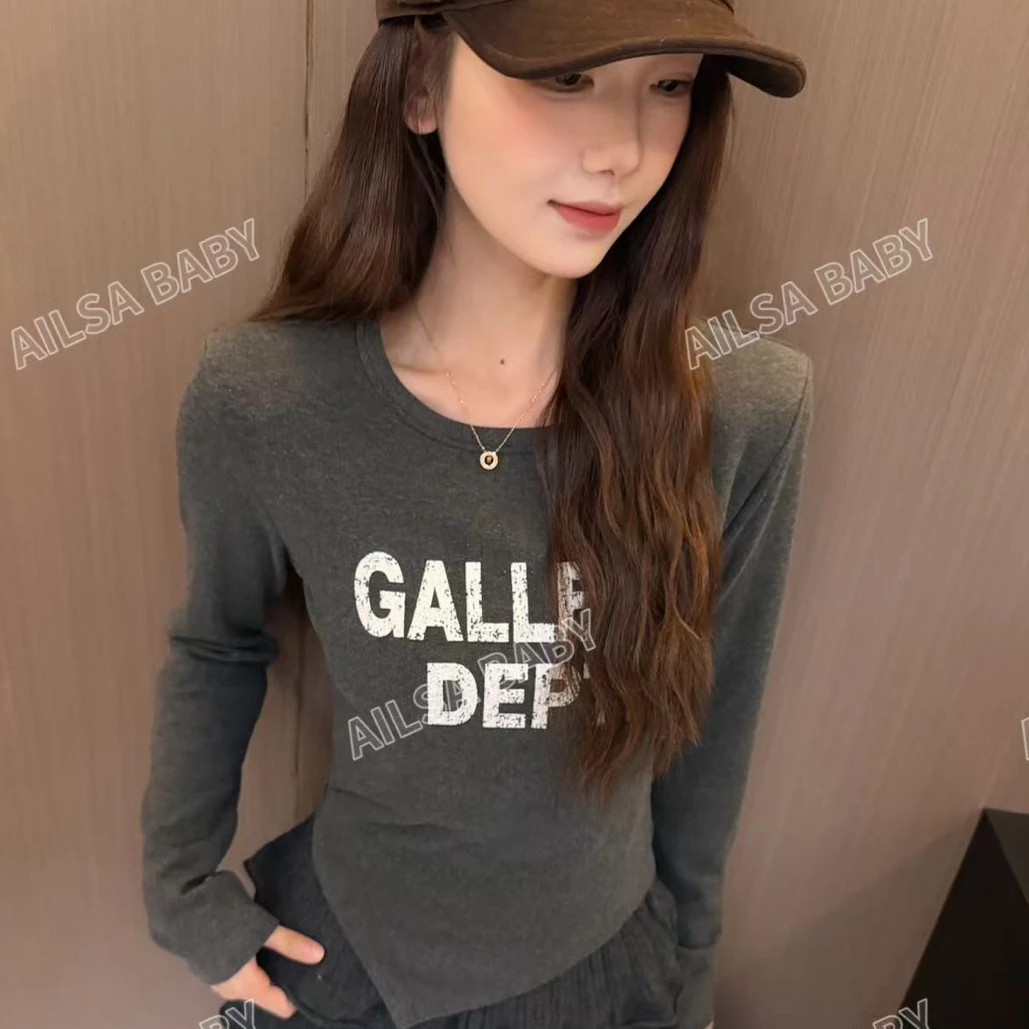 【AILSA BABY】欧货胸前带字母图案带垫肩加绒打底/102402A
