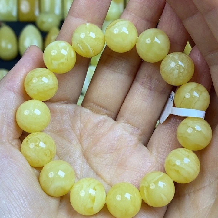 蜜蜡手链未镶嵌天然原矿假一赔十