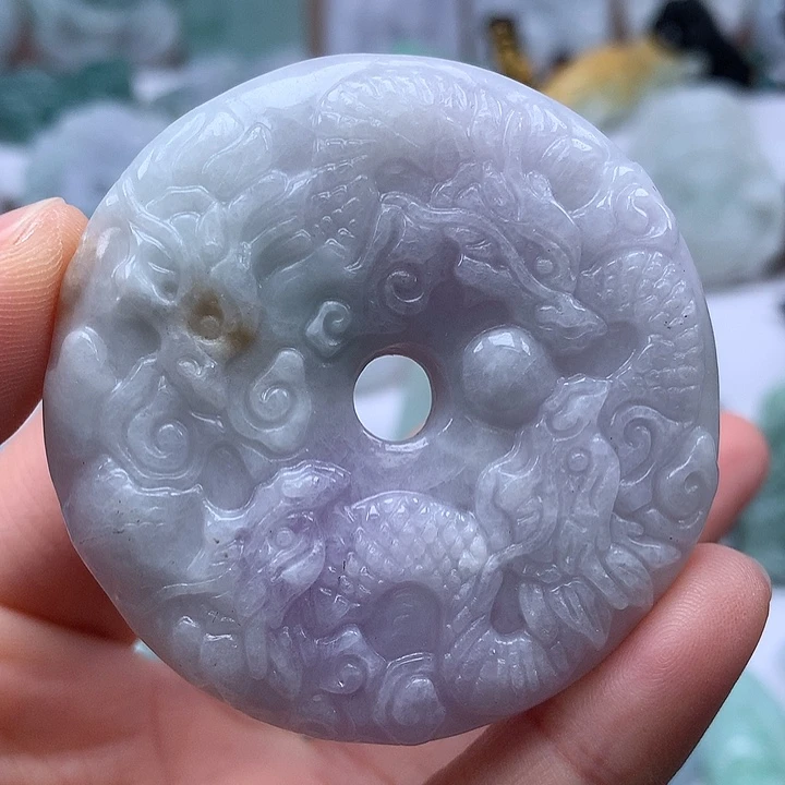 翡翠未镶嵌颈饰霸气侧漏九两面工艺福利