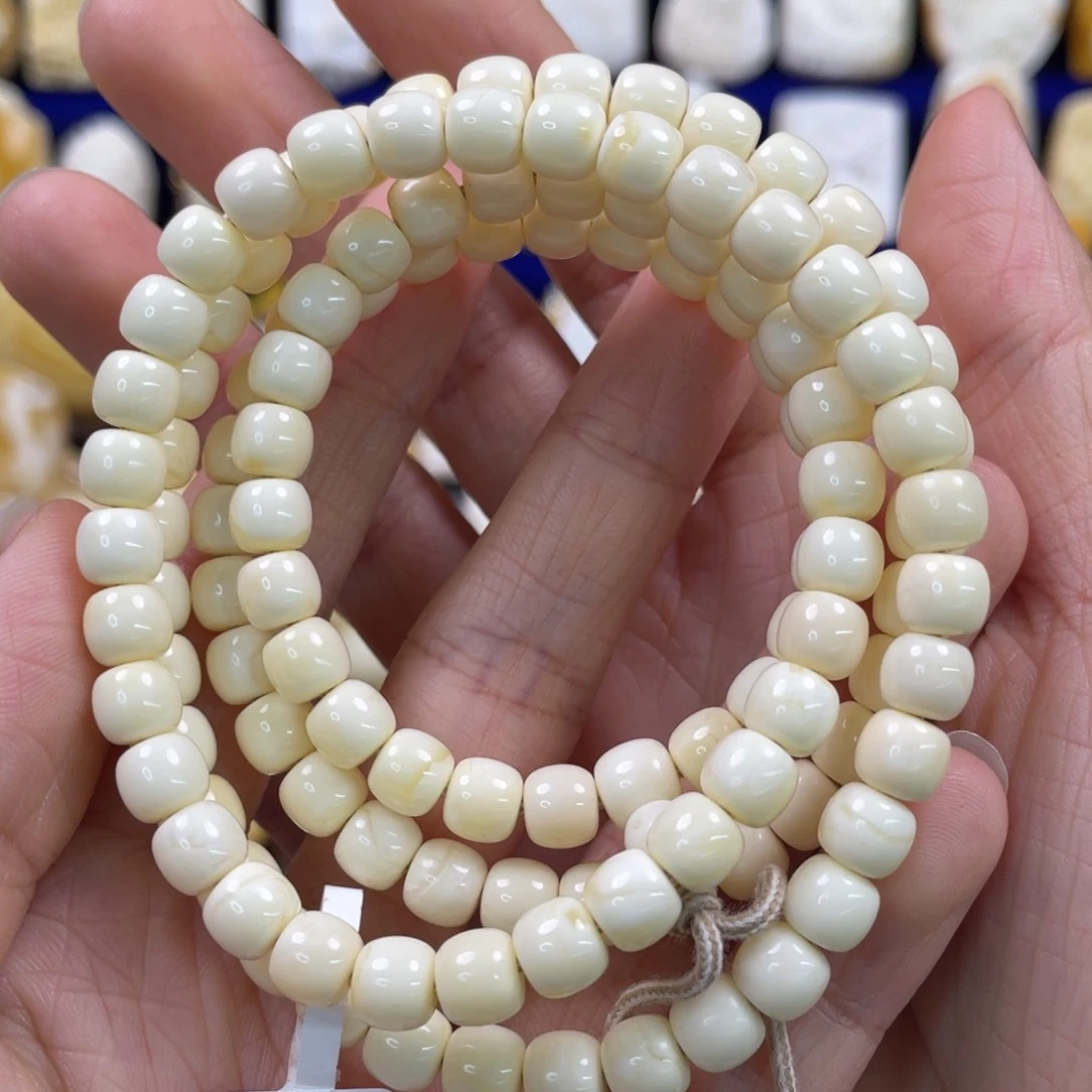 蜜蜡裸石未镶嵌琥珀蜜蜡108卡6.6mm