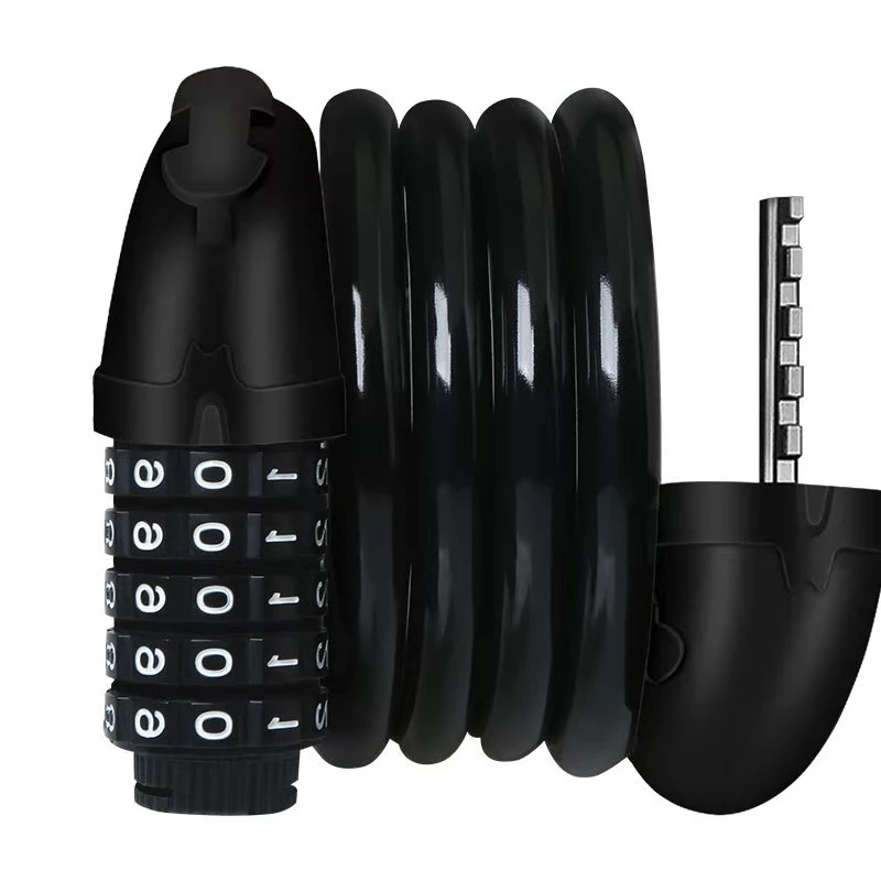 自行车防盗密码锁山地车电动车车锁5位密码带锁架