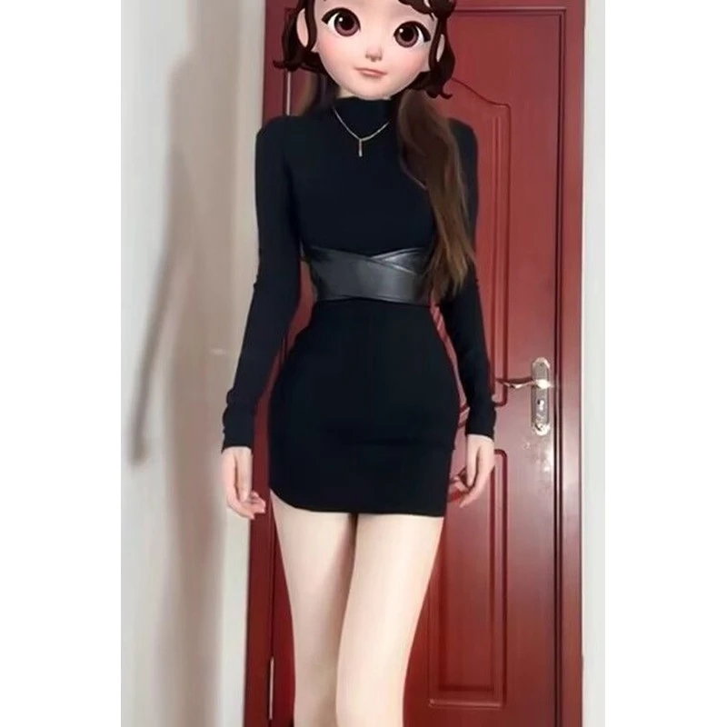 修身蕾丝新款帝政裙连衣裙红色奥特莱斯气质性感女款小黑裙爆款