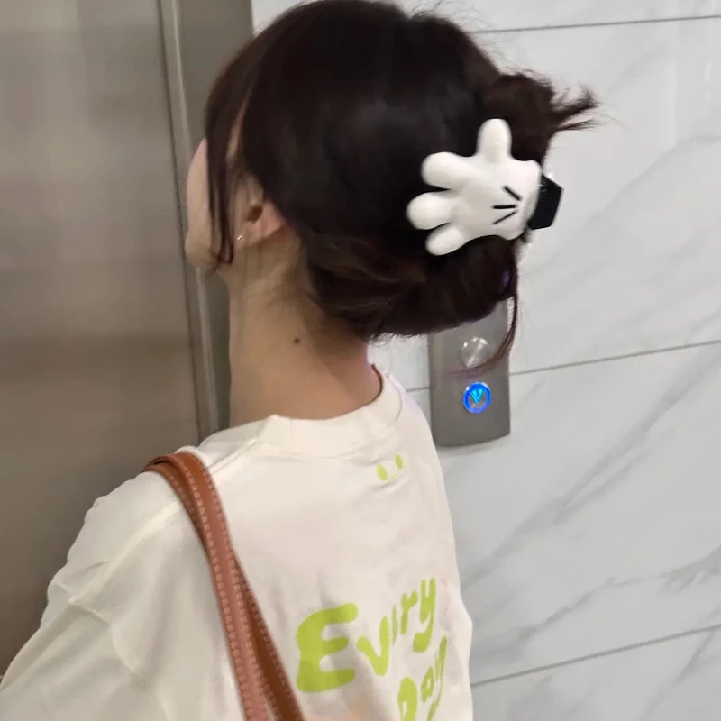 可爱米奇小手抓夹ins风立体公仔发卡手掌发夹夸张创意百搭小众