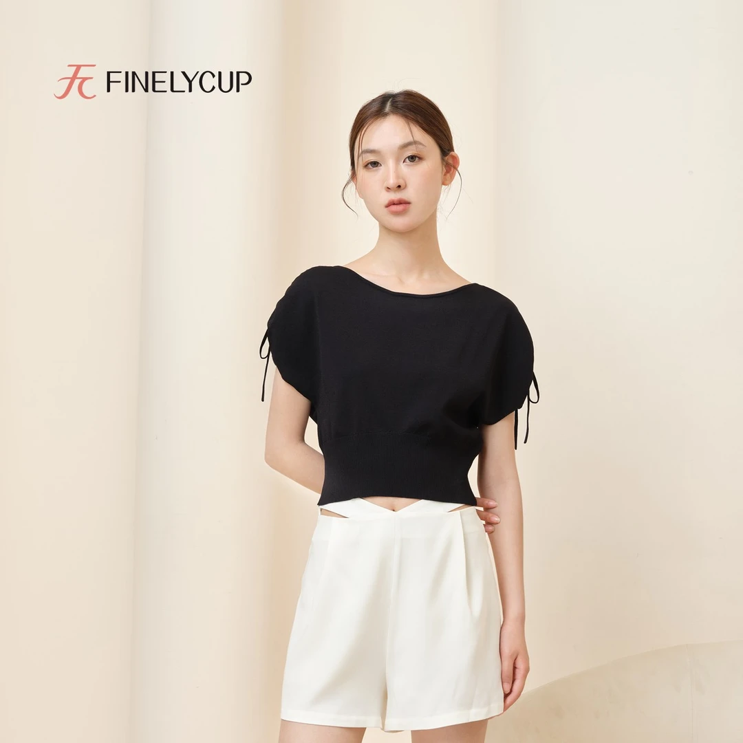 【159元起秒杀】梵妳卡波女士短袖T恤夏季收腰显瘦修身短款上衣