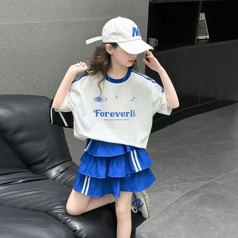 字母休闲风薄款女夏季套头套装球服极简风公主风 [C区】3027 C13-2