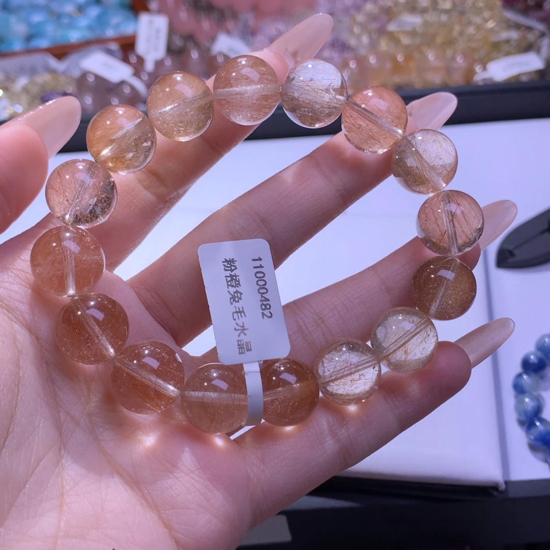 我***！水晶手串未镶嵌兔毛