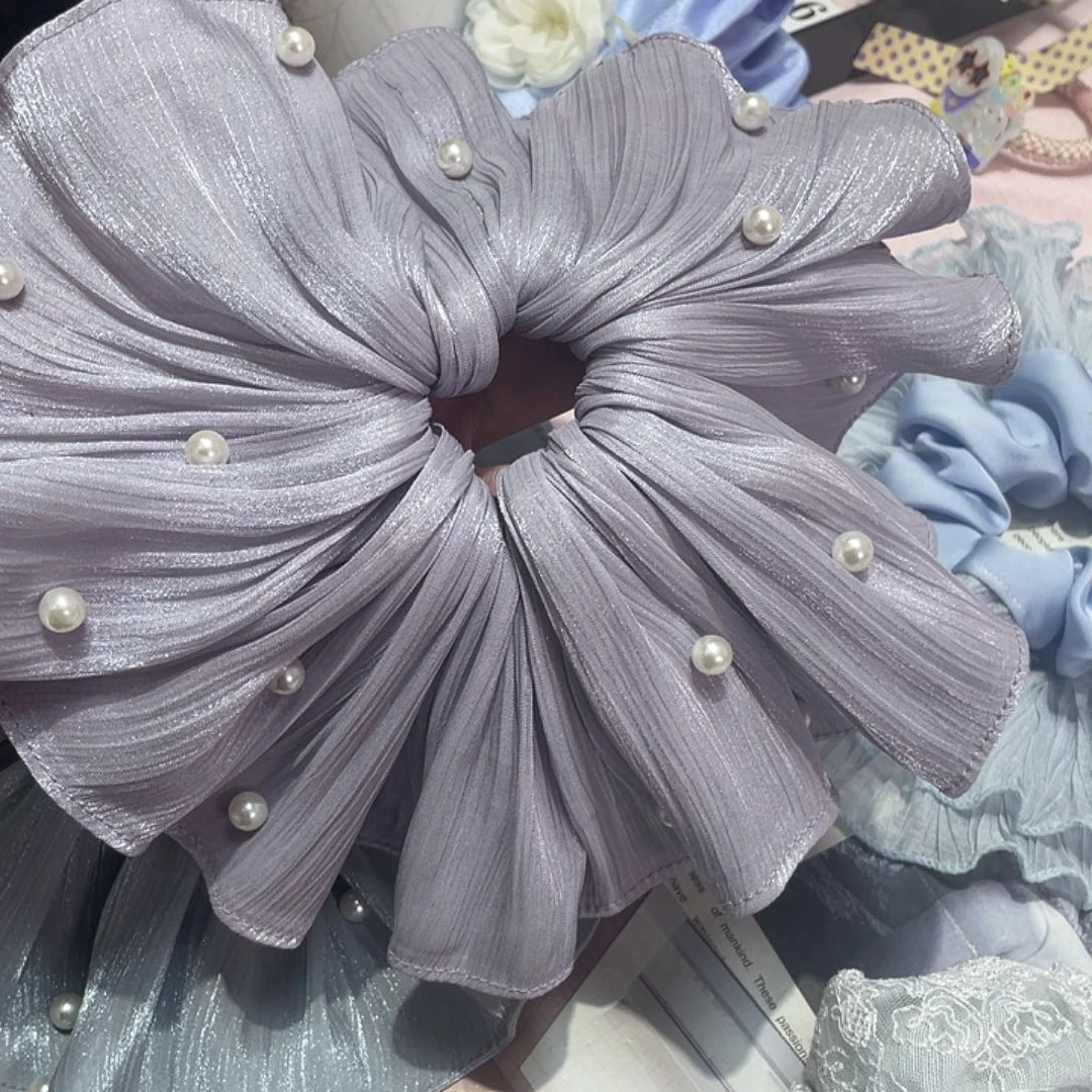 布艺非金属 紫色珍珠圈