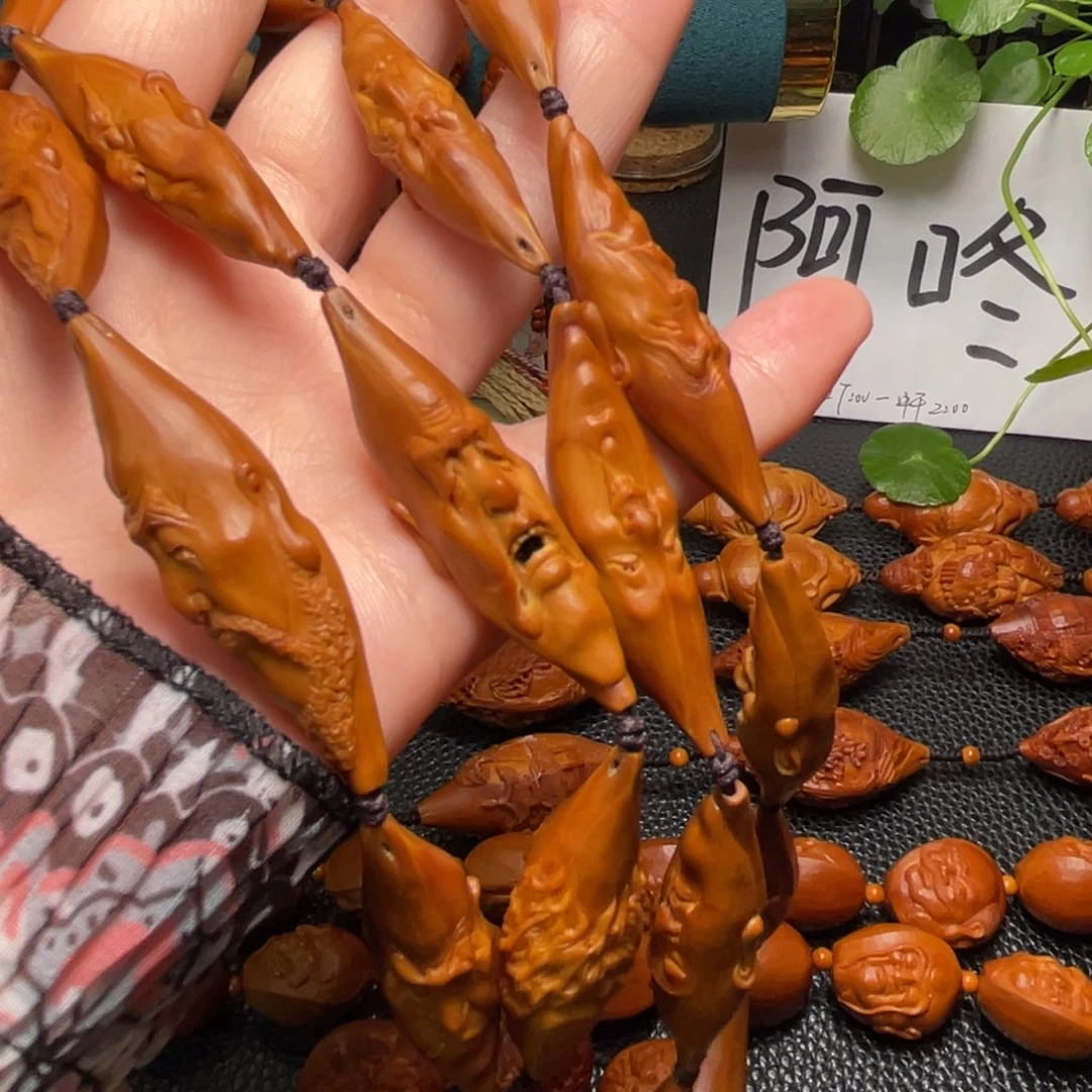 橄榄核手串/手链1.2柳叶核十八罗汉脖挂