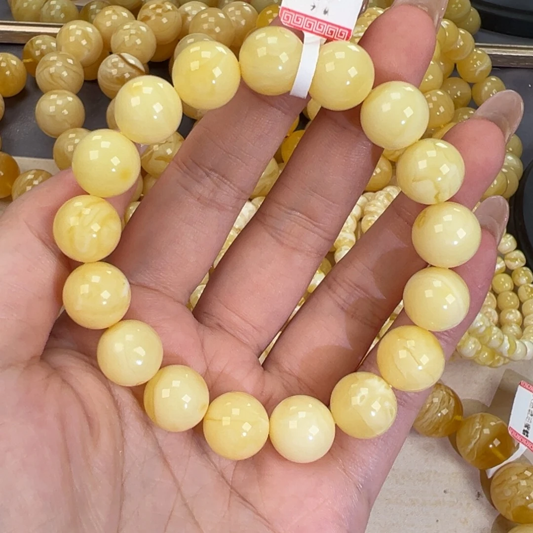 琥珀未镶嵌手链19.6白蜡