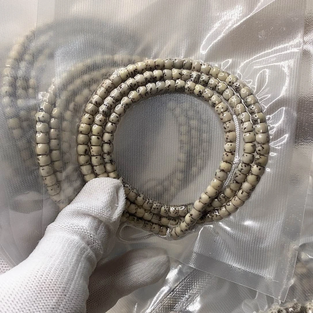 星月菩提吊坠石玉直切河豚长串54