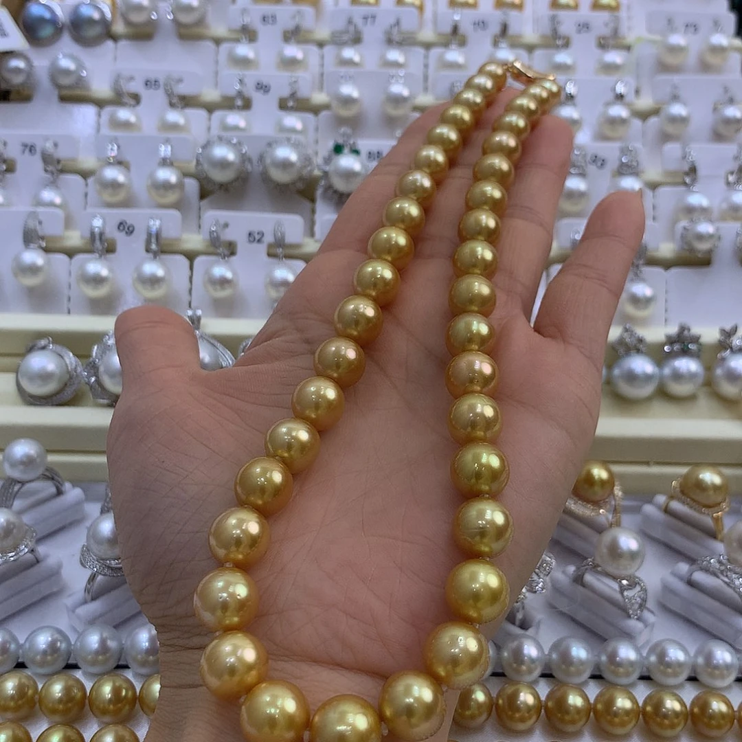 海水珍珠项链未镶嵌10-12mm