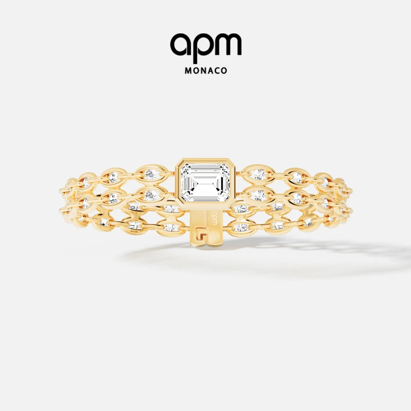 APM Monaco Éclat 链环手链时尚白月光手镯礼物手饰高级感