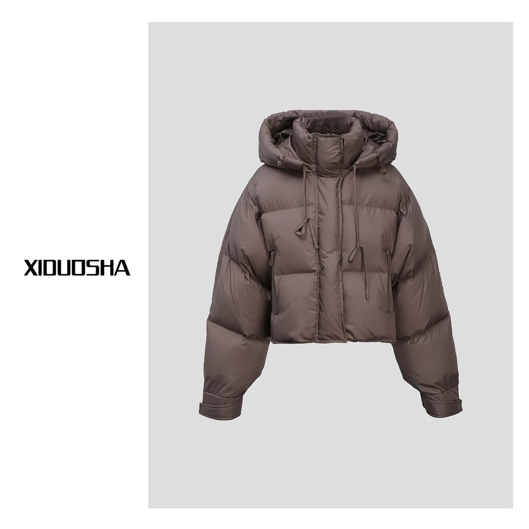 XIDUOSHA/喜朵莎时尚连帽抽绳羽绒服XDS197