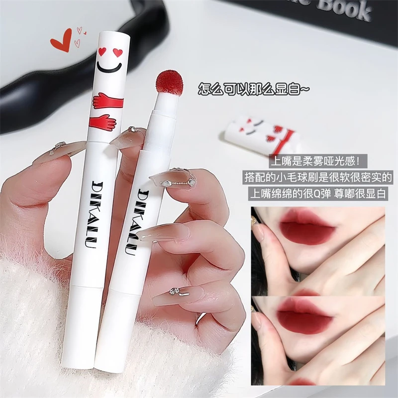 气垫唇霜雾面哑光唇釉口红唇泥唇粉霜显白砖红色女生必备素颜口红