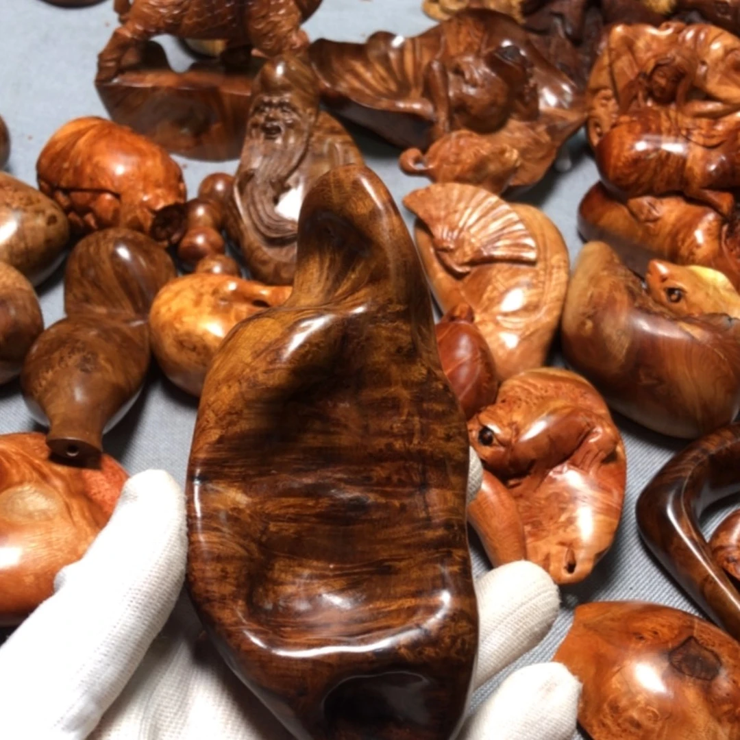 【闪购商品】木麻梨疙瘩火琉璃手把件