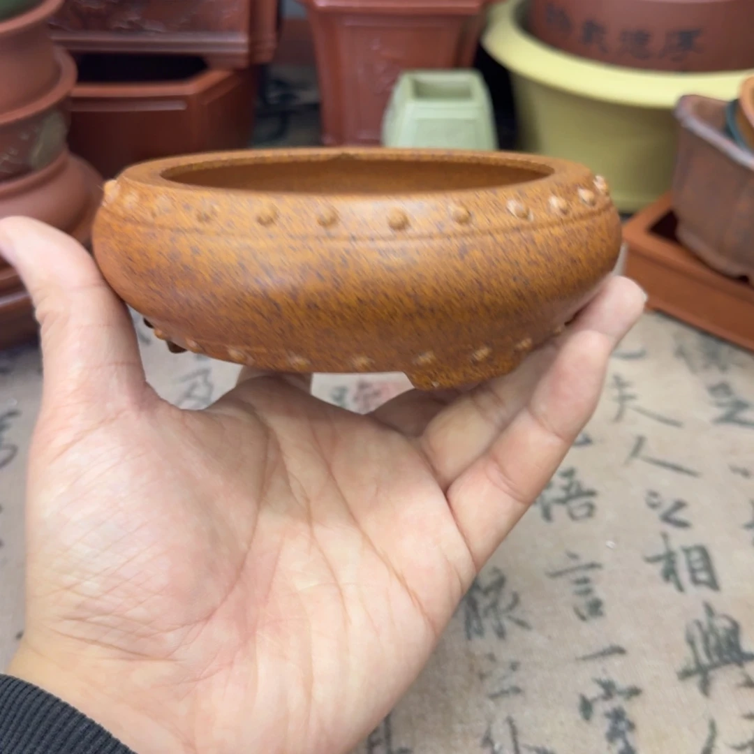 紫砂花盆宜兴紫砂正品10.5x3.5瑕疵福利
