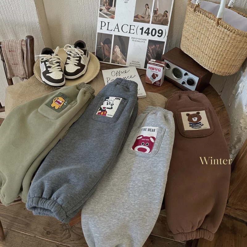 【A类亏米现货福利】2024冬季新款休闲裤儿童冬季加绒加厚卫裤