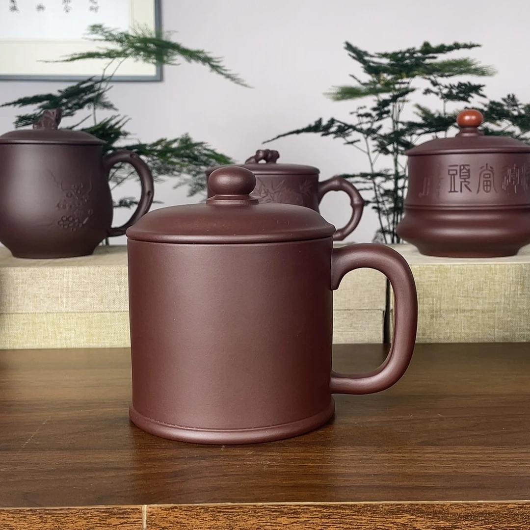 紫砂茶杯老板杯500cc