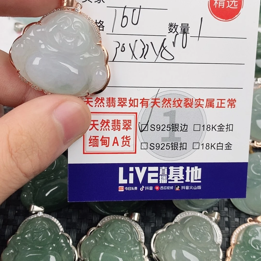 翡翠银S925镶嵌颈饰