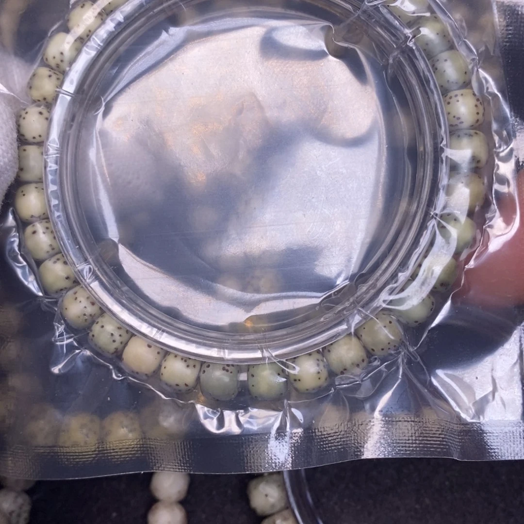 星月菩提吊坠半壁留白桶珠单圈7*6