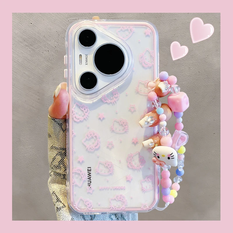 适用华为pura70pro+手机壳70Ultra卡通p60p线条星星kt猫mate70pro