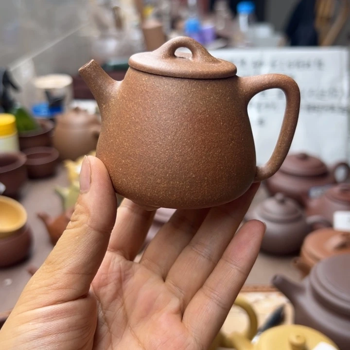 紫砂茶壶降坡泥半手封釉110