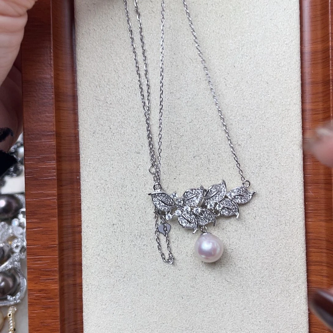 银S925镶嵌海水珍珠颈饰