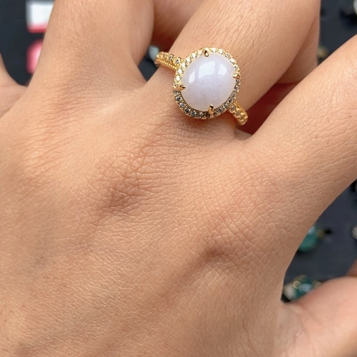 翡翠未镶嵌戒指戒指