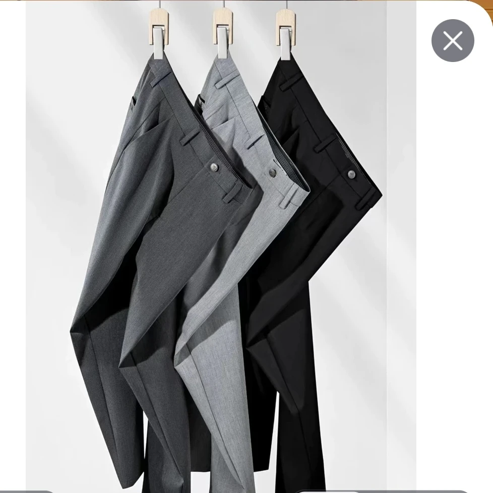 运动风薄款中弹力商务休闲休闲裤裤直筒夏季宽松