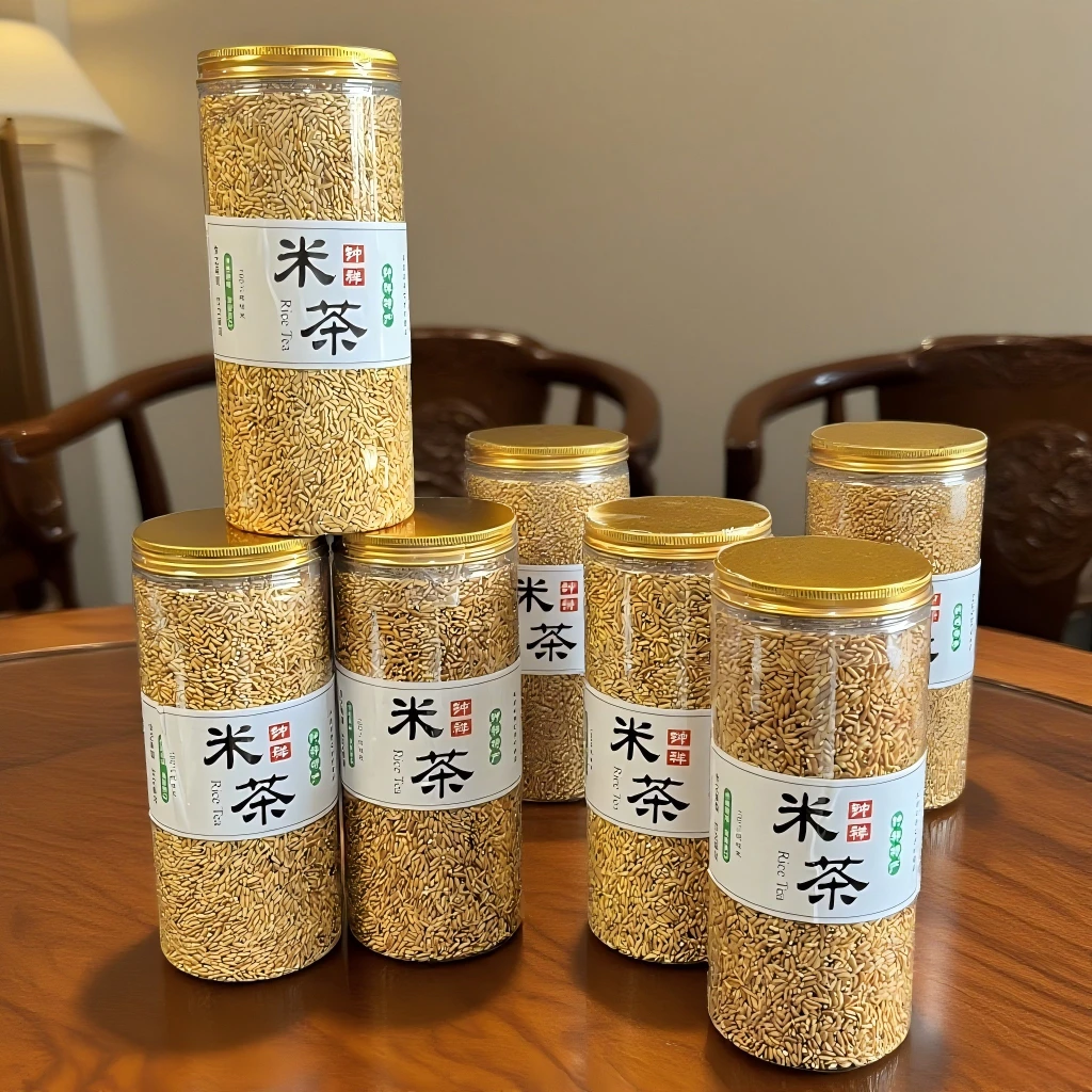 长寿之乡湖北钟祥特产炒米茶焦米茶曲米茶可食可饮代餐胞腹解暑