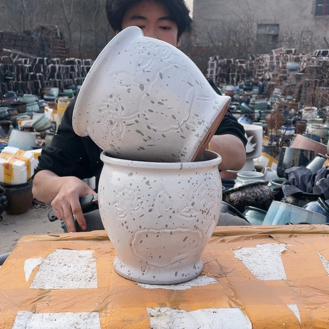 红陶宜兴紫砂花盆