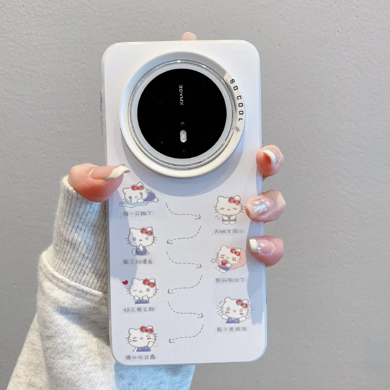 一周猫咪适用华为mate70pro手机壳新款彩绘mate60pro磨砂彩银pura