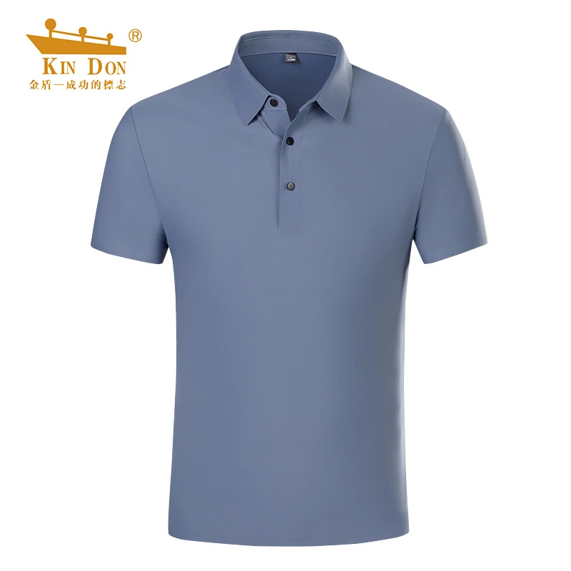 金盾冰丝POLO衫短袖T恤男士夏季薄款2025新款商务休闲免烫半袖男